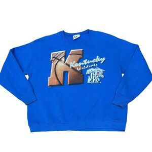 🏀 Vintage Lee University of Kentucky Basketball‎ Sweatshirt – Blue, XL 💙